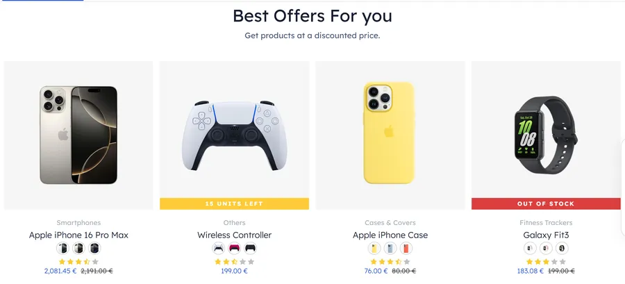 Carrusel dinámico de ofertas
